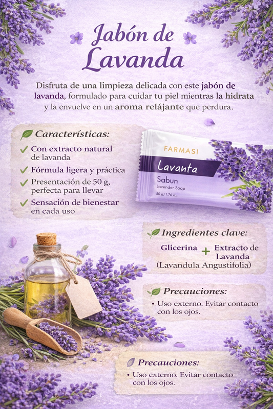 Lavander Soap 50gr Limpieza suave sin resecar 🌿